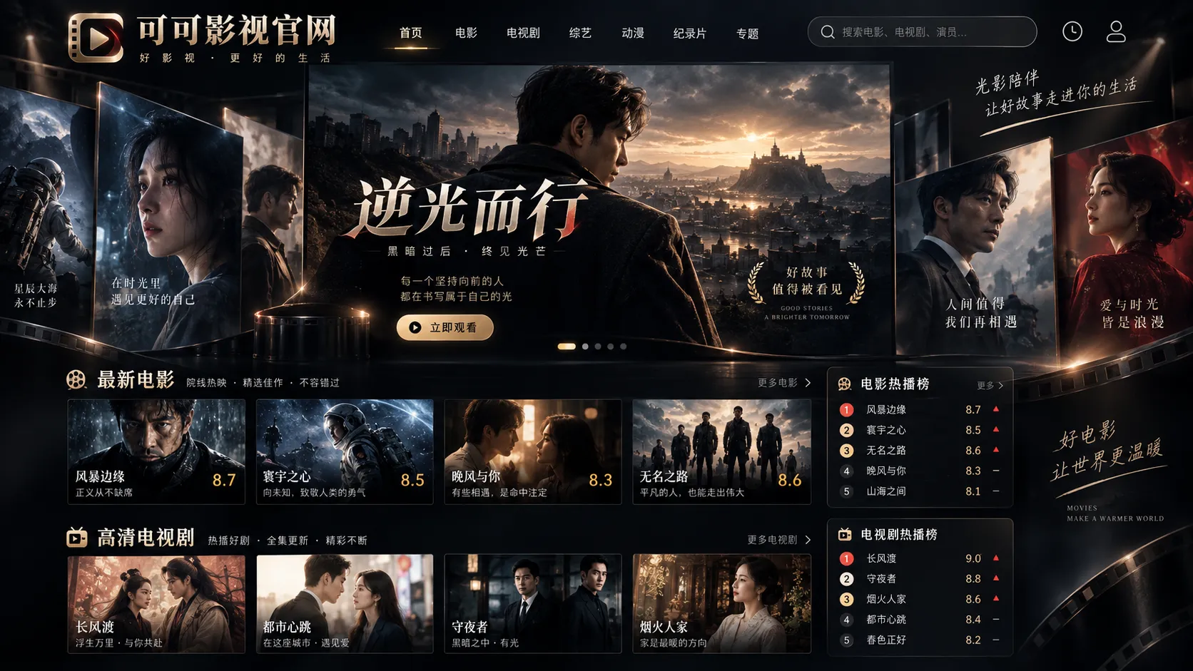 可可影视每日内容与视频创作主视觉